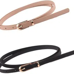 snowie soft Women Casual Black Artificial Leather Belt-picture-18