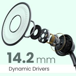Portronics Conch Gamma C wired earphones with mic and Type C jack for crystal-clear calls and music on smartphones and laptops image 5