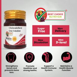 best choice nutrition Vitamin D3 60k Nano Shots One-A-Week For Strong Bones & Immune System 4×5ml image 4