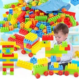 55 +Pcs Building Blocks Creative Learning Educational Kids Toy (Multicolor)-picture-19