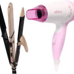 VEGA 3 in 1 Hair Styler - Straightener, Curler and Crimper (VHSCC-01) & Insta Glam 1000 Hair Dryer (VHDH-20) Personal Care Appliance Combo-image-15