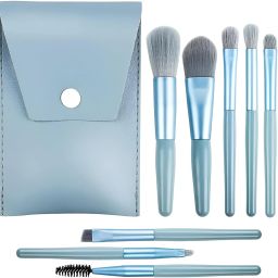 8 Pcs Brush Set With Pouch, Makeup Brushes Premium Synthetic Kabuki Foundation-image-57