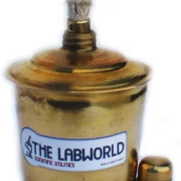 Labworld Brass spirit lamp for laboartory use in school college dentistry non rusting with wick Laboratory Bunsen Burner-21