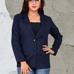 Women Solid, Self Design Single Breasted Casual, Festive, Formal, Party, Sports, Wedding, Lounge Wear Blazer-image-65
