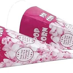 Popcorn Cups, Carnival Box, Kids Snacks Box, Disposal Cone Printed Party Cone-image-3