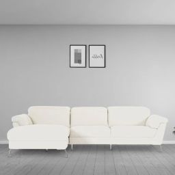 casacraft from pepperfry Honora Leatherette RHS Sectional Sofa in White Color-picture-44