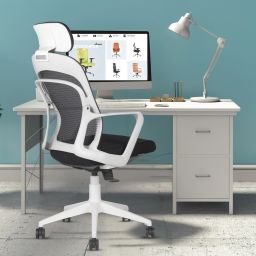 ALEX High Back Ergonomic| Lumber Support|Adj Head | Single Synchro Mesh Office Arm Chair-image-43