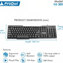Henture Prodot Keyboard and Mouse Combo with Aluminium Laptop Standand and Mouse Pad Combo Set image 2