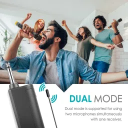 adiohub Duel Professional UHF Wireless Microphone with Portable Mini Receiver, Handheld Microphone image 5