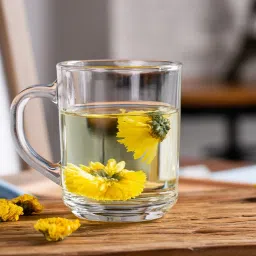Pack of 3 Glass Crystal Clear Round Shaped Tea Cup with Heavy Base and Convenient Solid Handle Tea Set for Tea, Coffee, Latte, Hot Chocolate and More Hot Drinks 300ml Pack of (3 pcs.)-image-15