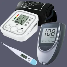 Balson (Combo Pack of 3) AK-555 BP Monitoring Machine with Voice Broadcast, BLSN-32 Digital Oximeter and BLSN-45 Digital Thermometer I Bp Monitor-1