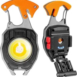 JANCOM Mini LED Keychain Flashlights Rechargeable Flashlights with Lighter Motion Sensor Light-19