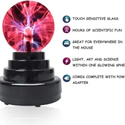vishbin Plasma Ball Light, Touch Sensitive Table Lamp image 2