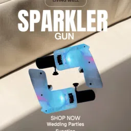 Glow & Spark Combo: Cold Pyro Sparkler Gun for Pubs, Events, and More White Party Blowouts-0