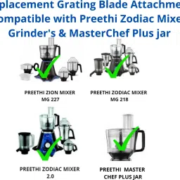 touch n feel Replacement Grating Blade Attachment compatible with Preethi Zodiac Mixer Grinder's & MasterChef Plus jar Mixer Blender Blade image 3