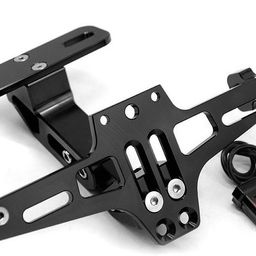 autopowerz Motorcycle Bike CNC Adjustable Angle License Number Plate Frame Holder Tail Tidy (Black) Bike Number Plate-picture-15