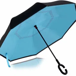 Double Layer Automatic Inverted Reversible No Drip Umbrella with C Shape Handle (Multicolor) Umbrella-6