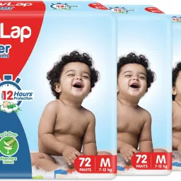 Diaper Pants Medium (MD) 7 to 12Kg, Super Jumbo Pack (72 Count x 3 = 216 Count), Baby Diaper Pants, with Aloe Vera Lotion for rash protection, with upto 12 Hour protection - M-picture-20