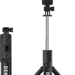 DEKOQ Selfie Stick Tripod, Extendable 3 in 1 Stainless Steel Tripod-image-5
