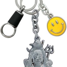 Double Side Shiv Ji Black Stylish Hook With Smiley Locking Carabiner-image-20