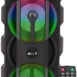 ME&U Sound feast 4inch*2/ 8 hours play time BT TWS RGB light FM USB AUX 40 W Bluetooth Tower Speaker-picture-37