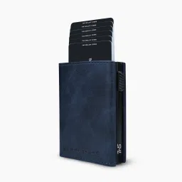 Men Travel Blue Genuine Leather RFID Wallet-image-69