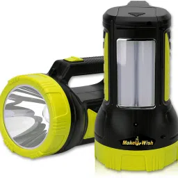 Superior Quality 50 Watt Rechargeable Long Range Search Torch Light with 2 Side Emergency Tube Light 6 hrs Torch Emergency Light-image-64