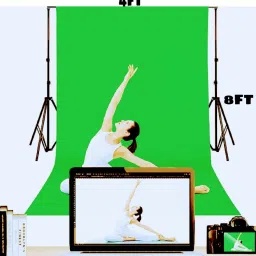 EDIT PRO 8FT X 4FT SMART GREEN SCREEN BACKGROUND LEKERA CURTAIN FOR YOUTUBE & PHOTOGRAPHY Reflector-picture-30
