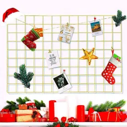 Wall hanging DIY Steel Grid Photo Frame for Wall [85x55 CM] 34 inch Grid Photo Frame wall-image-44