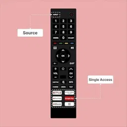 AACL Google Play Apps and YouTube Use for LCD LED OLED QLED UHD 4K Android TVs- Black AACL Compatible with Hisense Smart Tv Remote Without Voice - Hot Keys Netflix Pr Remote Controller image 3