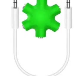 Expresscraft Green Splitter Rock star Multi Headphone Audio 6 Port Usable-to Device Jack 3.5 mm Phone Converter-image-97