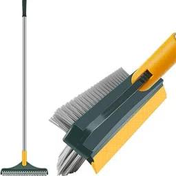 2in1 Tiles Cleaning Brush Floor Scrub Bathroom Brush with Long Handle 120° Wet and Dry Duster-image-12