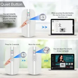 RETRACK M113 2400DPI Dual Mode 2.4GHz + Bluetooth 5.1 Wireless Wireless Ambidextrous Optical Mousewith Bluetooth image 2