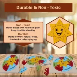 plus shine Days Name Learning Puzzle Board Week Days Name Educational Jigsaw Puzzle Tray image 3