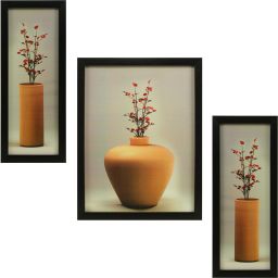 3 PC SET OF FLORAL PAINTINGS WITHOUT GLASS (1055) 5.2 X 12.5, 9.5 X 12.5, 5.2 X 12.5 INCH Digital Reprint 12.5 inch x 9.8 inch Painting-image-126