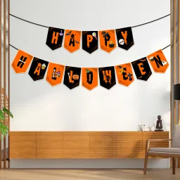 Happy Halloween Burlap Banner - Halloween Party Decorations Banner Banner-image-50