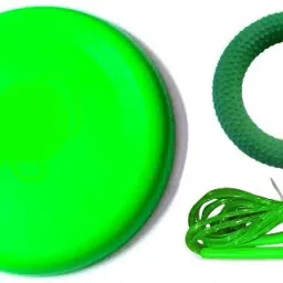 Green Color Flying Disc || Dotted Rubber Tennikoit Ring || Skipping Rope || Plastic Sports Frisbee-13