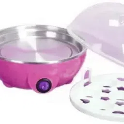 Multifunctional Electric Egg Boiler Cooker Mini Steamer Stainless Steel 7 Egg Cooker, Egg Boiler, Egg Steamer, Egg Boiler Electric Automatic Off for Steaming, Cooking, Boiling and Frying Home Machine Egg Boiler with Egg Tray Egg Boiler Egg Cooker-0