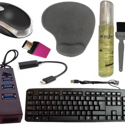 ANJO Wired Keyboard-Wired Mouse-Wrist Pad-Hub 2.0-Cleaning Kit 3in1-OTG C&Micro Combo Set-image-35