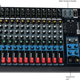 da.beatz. 12 Channel SM120E Audio Mixer With Echo for Parties & Other Occasions, DJ Mixer Analog Sound Mixer image 3