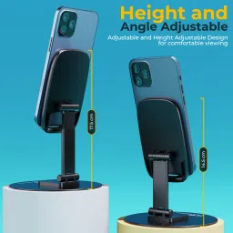 ELV DIRECT Mobile Stand Adjustable Foldable 360 Degree Rotation Cellphone Holder Stand for Mobile Holder image 2