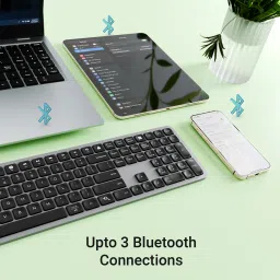 ZEBRONICS K5002MW Wireless, Bluetooth Handheld Desktop Keyboard Compatible with Desktop, Laptop, Tablet, iPad, Mac Slim, Copilot AI Key, 109 Keys, 13 Multimedia Keys, Scissor Switch, BT + 2.4GHz image 3