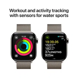 Apple Watch Series 10 GPS+Cellular with Milanese Loop (42mm Retina LTPO3 OLED Display, Natural Titanium Case) image 4