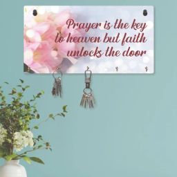 random Abstract Quotes Multicolour Finish Mdf Wall Hanging With 5 Hooks Key Holder-picture-46
