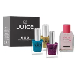 JUICE Set of 3 One Coat Nail Polish with Nail Polish Remover-88