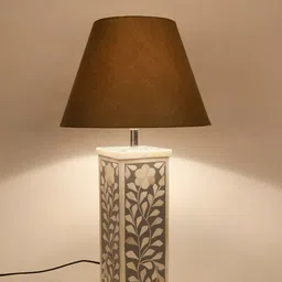Fabindia Anika Grey & Cream Printed Table Lamp-24