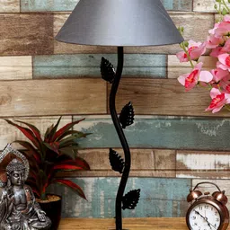 foziq Black & Grey Textured Table Lamp-27