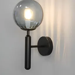 Areezo Black Metal Cylinder Shaped Wall Lamp-image-90