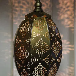 Homesake Gold-Toned Self Design Hanging Light-32