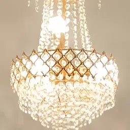 SHRI MAHAL ANTIQUES Gold-Toned  Textured Contemporary Ceiling Lamp-image-81
